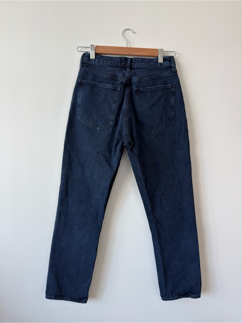 Agolde Riley High Rise Straight Jeans Dark Indigo - Picture 5 of 12